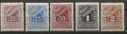 Taxe N° 30, 31, 34, 35 & 36  *   (1902) - Neufs