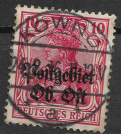 Ober Ost, German Occupation Of Russian Baltic Provinces 1916 10Pf. Mi 5/Sc 1N5. Kowno, Kaunas Lithuania Postmark - Bezetting 1914-18