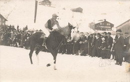 Carte-Photo Gstaad 1917 Concours Hippique Pferdesportwettbewerb Photo Naegeli - Gstaad