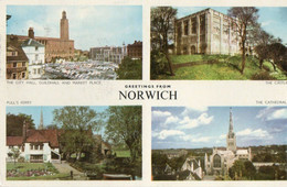 GREETINGS FROM NORWICH - F.P. - STORIA POSTALE - Norwich