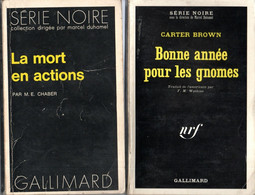 2 Romans  Serie Noire  - Editions Gallimard  N: 1422 Bonne Année Pour Les Gnomes Et La Mort En Actions N:1479 - Griezelroman