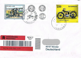 Österreich Einschreiben Bedarfsbrief Mit 2882 Und 3632 (Flugzeug, Motorrad - Airplane, Bike) - Storia Postale