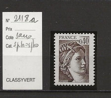 VARIETE FRANCAISE N° YVERT 2118a - Unused Stamps