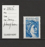 VARIETE FRANCAISE N° YVERT 2156 - Neufs