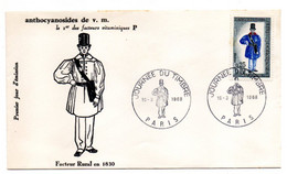 FDC--1968 --Journée Du Timbre --Facteur Rural En 1830...cachet  PARIS-75........à Saisir - 1960-1969