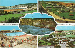 GREETINGS FROM  WESTON - MARE - F.P. - STORIA POSTALE - Weston-Super-Mare