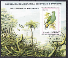 Sao Tome And Principe 1979 Birds Green Pigeon Mi#Block 39 Used - Sao Tome Et Principe