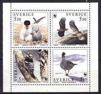 Sweden 1994 Birds WWF Mi#1847-1850 Mint Never Hinged - Unused Stamps