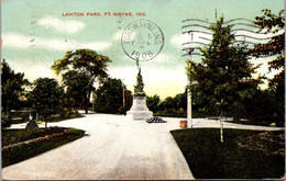 Indiana Fort Wayne Lawton Park Showing Lawton Monument 1907 - Fort Wayne