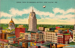 Indiana Fort Wayne Aerial View Of Business Section - Fort Wayne