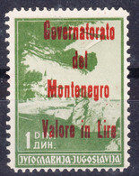 Italy Occupation Of Montenegro 1942 Governatorato Red Mi#45 A Sassone#19 MNG - Montenegro