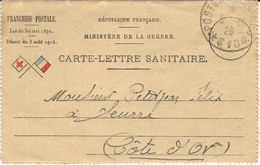 1926 - CARTE - LETTRE SANITAIRE Avec Drapeaux  Du S P 610 ( Damas )  Pour Seurre ( Cote D'Or ) Guerre D'Orient - Storia Postale