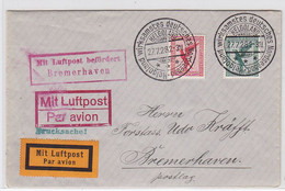 Deutsches Reich FLP-Brief DS Mit FLP-Frankatur+SST Helgoland+2 Roten Stempeln - Aéreo