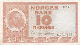 Norvège - Billet De 10 Kroner - C. Michelsen - 1969 - P31d - Norway