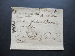 2x PP / Franco Beleg 22.1.1822 Nach Paris Ra3 Baviere Par Strasbourg Und Einige Weitere Stempel - Entry Postmarks