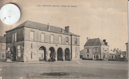 93 - Belle Carte Postale Ancienne  De  BRULON   Place Des Halles  ( Ecrite  ) - Brulon