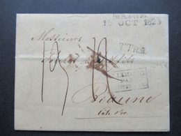 Altdeutschland Vorphila L2 Mainz  15.10.1820 / T.T.R.2 Und Ra3 Allemagne Par Weissembourg Mainz / Mayence Nach Beaume - Entry Postmarks