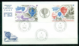 FDC-Carte Maximum Card #TAAF-FSAT 1984 (N°Yv. PA 83A ) Bicentenaire Aviation & Espace -Ballon-Montgolfère-balloon-Adélie - FDC