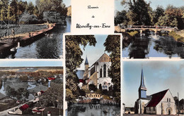 Souvenir De MARCILLY-sur-EURE - Passerelle Sur Le Couénon - Ancienne Abbaye Du Breuil - Eglise Saint-Pierre - Baignade - Marcilly-sur-Eure