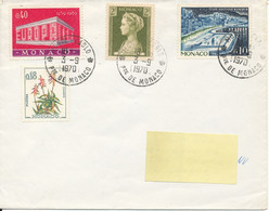 Monaco Cover Sent To Denmark 3-9-1970 Topic Stamps Inc,l. EUROPA CEPT 1969 - Cartas & Documentos