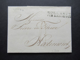 2.5.1806 Französische Besatzung  Amsterdam - Hodimont Schwarzer L2 Hollande Par Maaseyck Papierwasserzeichen Krone - 1794-1814 (French Period)