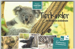 Tierkinder Boekje 6 Specale Briefmarken En Postkaarten 2022 - Unused Stamps