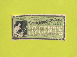 La Société Artistique Canadienne 1895 Montréal Concours Pour Obtenir Des Objets D'Art Musique - Pubblicitari
