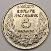 5 Francs Bazor, Signature Avec Gros Point Et Petit écartement, 1933, Nickel - III° République - 5 Francs