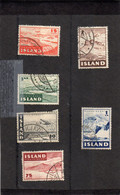 Islande Lot De 6 Valeurs PA N° 21 à 26 Oblitérés - Poste Aérienne