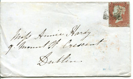 Ireland 1848 Cork Cover To Dublin - 1d Red Blued Paper - Préphilatélie