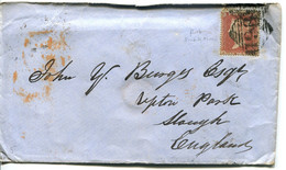 Ireland 1854 Dungannon '193' Cover To Slough - 1d Red P.16 - Donoughmore Straightline On Reverse - Préphilatélie