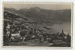 Chexbres (Suisse, Vaud) : Vue  Aérienne Générale Au Niveau Du Quartier De L'église En 1955 PF. - Chexbres