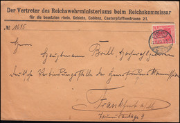 145aII Germania Als EF Bf. Reichswehrministerium COBLENZ 2.11.20 N. Frankfurt/M. - Other