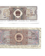 2 Billets CHINE / 5 WU JIAO 1980 & 1 YI JIAO 1980 - Sonstige – Asien
