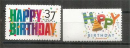 Happy Birthday !  Inclus Forever Stamp.  2 Timbres Neufs ** - Unused Stamps