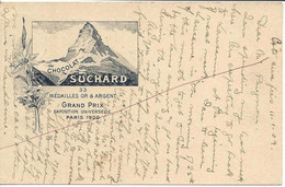 1909, Publicité CHOCOLAT Suchard, Montagne Cervin, Berg Matterhorn, Cervino. SCHOKOLADE. - Enteros Postales