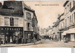 NOYON ENTREE DE LA RUE DE PARIS 1908 TBE - Noyon