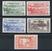 Nouvelles HEBRIDES Timbres Taxe N°36* à 40* Neufs Charnières TB Cote 28.00€ - Impuestos