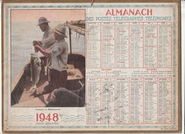 Almanach Des Postes Et Télégraphes 1948 - Pêcheurs En Méditerranée - Grand Format : 1941-60