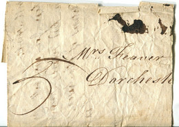 England 1790's(?) Part Entire Letter Cover To Dorchester - Rated 3d - ...-1840 Préphilatélie