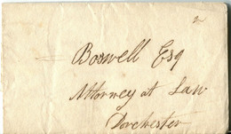 Great Britain - England 1800's(?) Entire Letter Cover To Dorchester - ...-1840 Préphilatélie