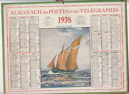 Almanach Des Postes Et Télégraphes 1938 - Chalutier Vendéen - Grand Format : 1921-40