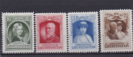 Liechtenstein 1929, Cat. Yvert N° 90/93 *Avènement Du Prince François Ier - Unused Stamps