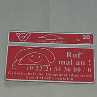 Austria-(P5)-Gewerkschaft-Burgenland-(252)-(20E)-(001C41001)-(tirage-60.000)+1card Prepiad Free - Oesterreich