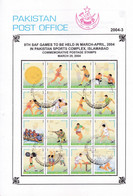 Pakistan Fdc 2004 Brochure & Stamps SAF Games Table Tennis Badminton Etc - Pakistan