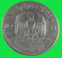 5 ReichsMark - Allemagne - 1934 F - TB +  - Argent - 5 Reichsmark