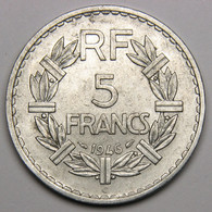 RARE 5 Francs Lavrillier, 1946 C (Castelsarrsasin), Aluminium - Gouvernement Provisoire - 5 Francs