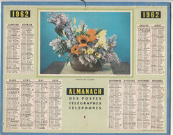 Almanach Des Postes Et Télégraphes Téléphone - 1962 - Envoi De Fleurs - Petit Format : 1961-70