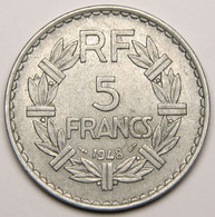 RARE, SUP ! 5 Francs Lavrillier, 1948, 9 Fermé, Aluminium - IV° République - 5 Francs