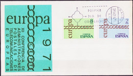 Europa CEPT 1971 Espagne - Spain - Spanien FDC Y&T N°1686 à 1687 - Michel N°1925 à 1926 - EUROPA 1 - 1971